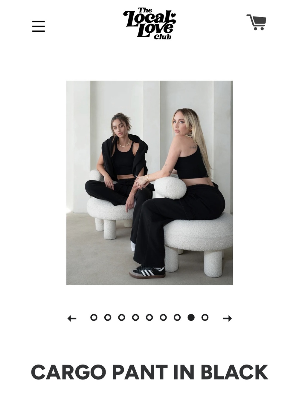 The Local Love Club Black Cargo Sweatpants with Drawstring Waist Maeve Reilly